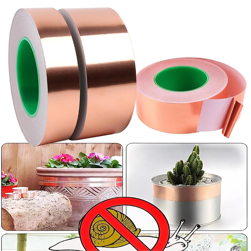 KR. LIF Copper Tape for Slugs, Garden, Soldering, Shielding 2 Inch x 66 FT Copper Foil Tape with Conductive Adhesive for Stained Glass, Electrical Repair - Image 5